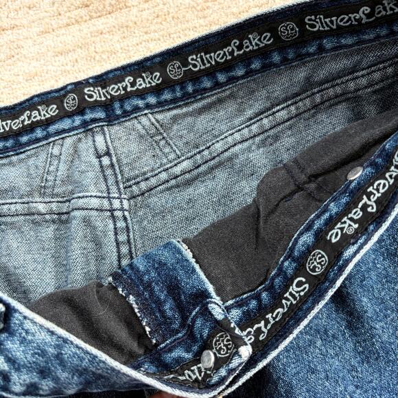 VTG 80s 90s Wrangler Silverlake USA 34 Waist Cotton 19/20 Jeans Western Straight - Picture 4 of 8